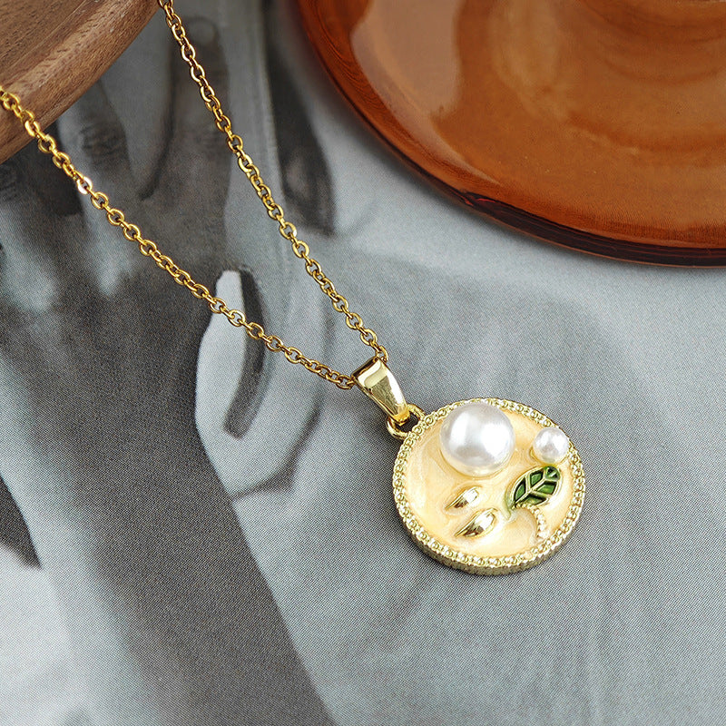 Wholesale Round pearl necklace clavicle chain versatile accessories
